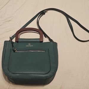 teal green handbag